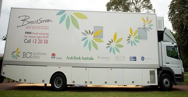 breastscreen mobile van at st marys rugby league club