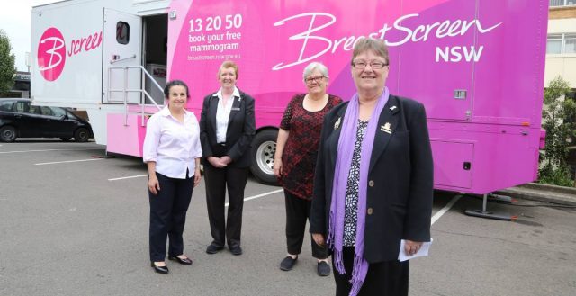 breastscreen nsw bring free breast check ups st marys rugby league club